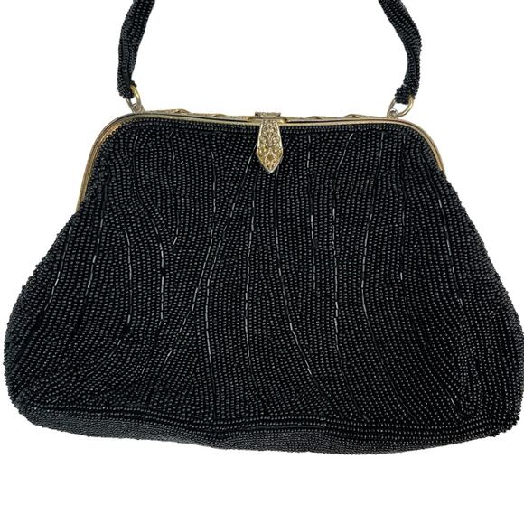 Safco Vintage Beaded Evening Bag with Goldtone Clasp - Picture 2 of 12